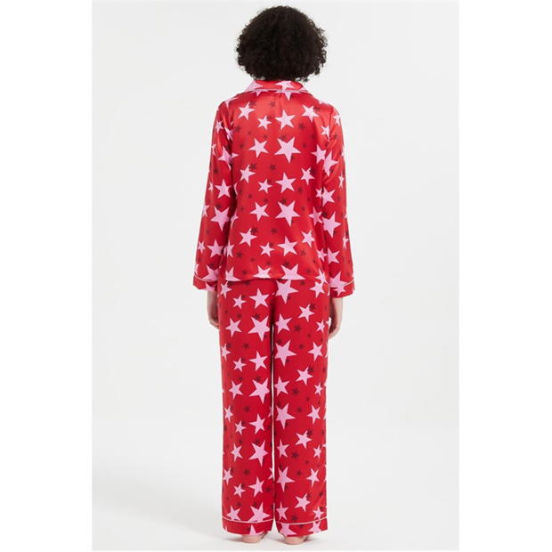 Pijama Linea Star Satin and Eye Mask Set