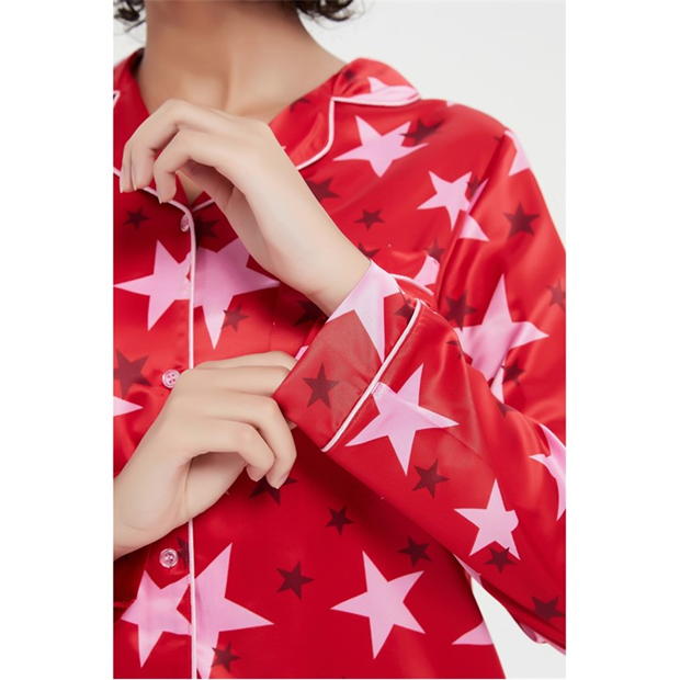 Pijama Linea Star Satin and Eye Mask Set