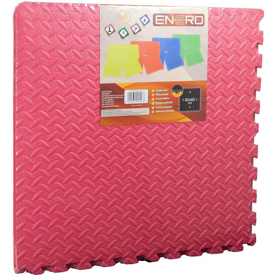 Enero Eva foam puzzle mat 60x60x1.2 cm 4 pcs red 1005478