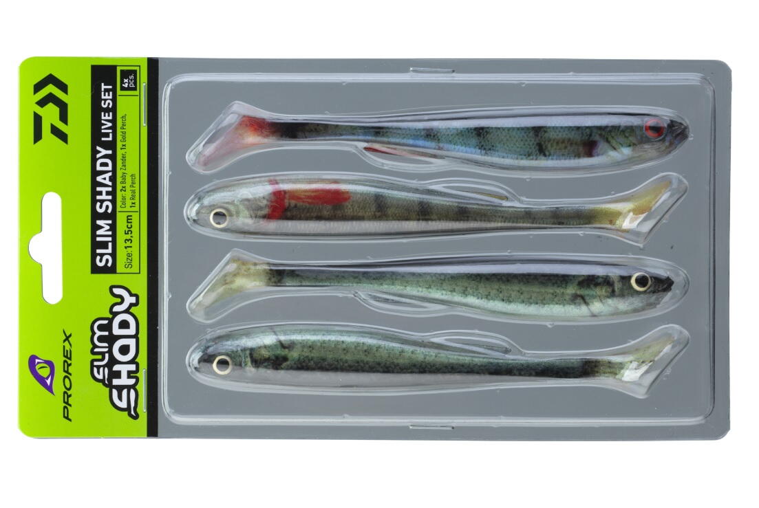 Set SHAD PROREX REAL SLIM LIVE 13,5CM COLOR 4BUC PL DAIWA