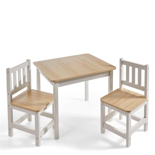 Tooky Toys Wooden Table and 2 Chair Set copil