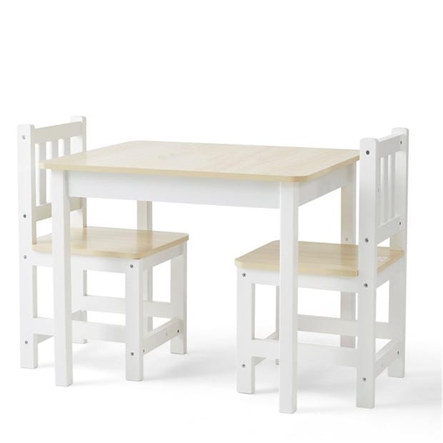 Tooky Toys Wooden Table and 2 Chair Set copil