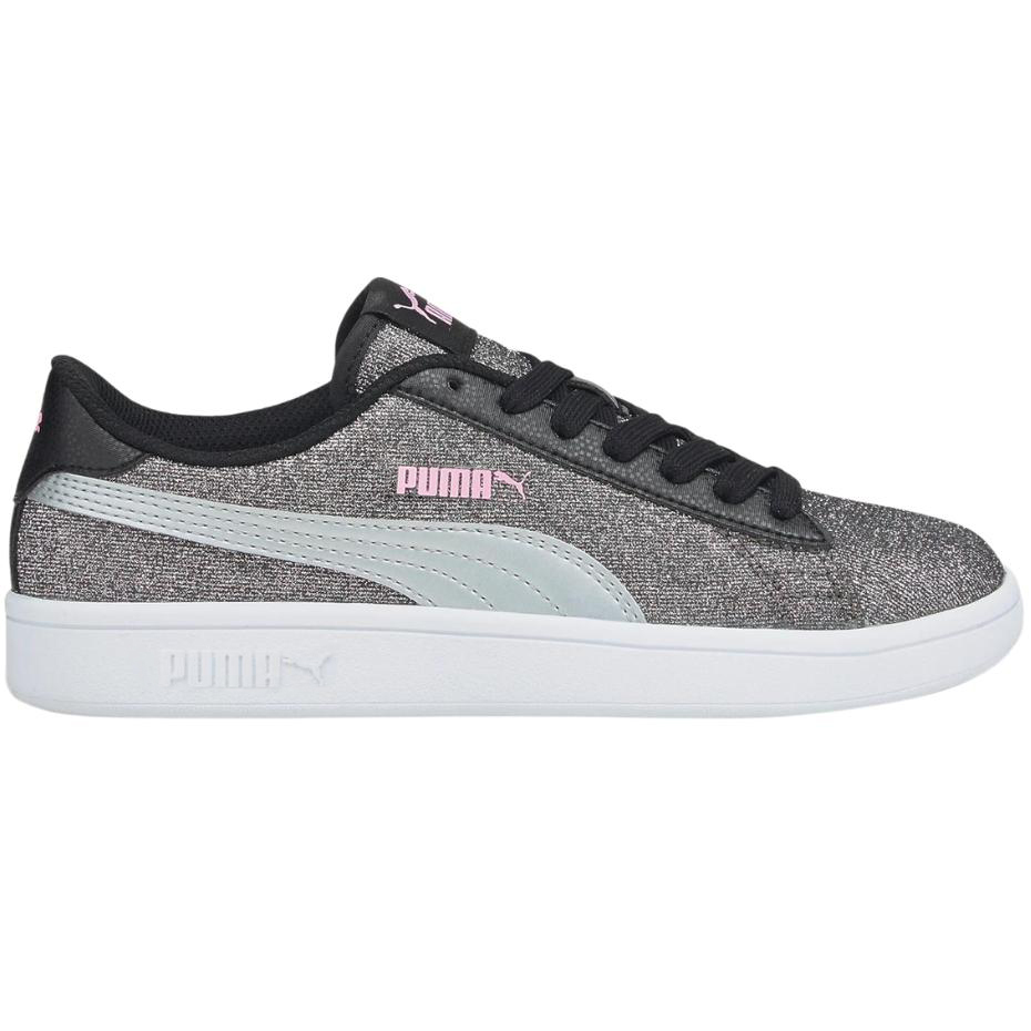 Pantof for Puma Smash v2 Glitz Glam silver 367377 26 copil