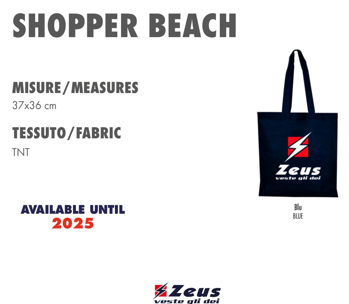 SHOPPER BEACH Zeus bleumarin