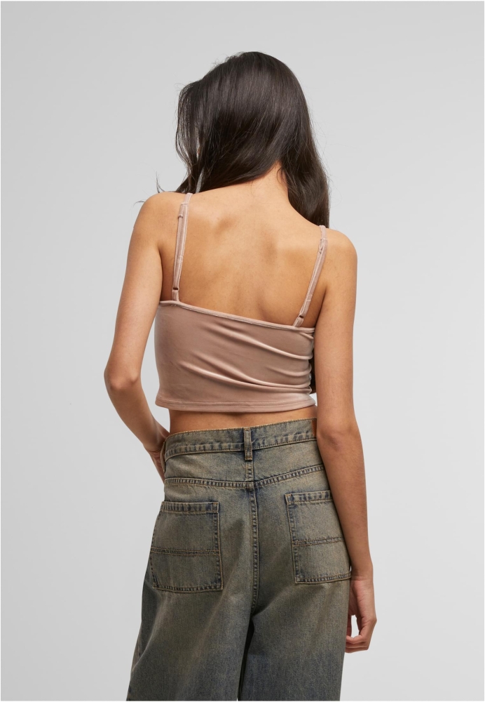 Short Velvet Top dama Urban Classics