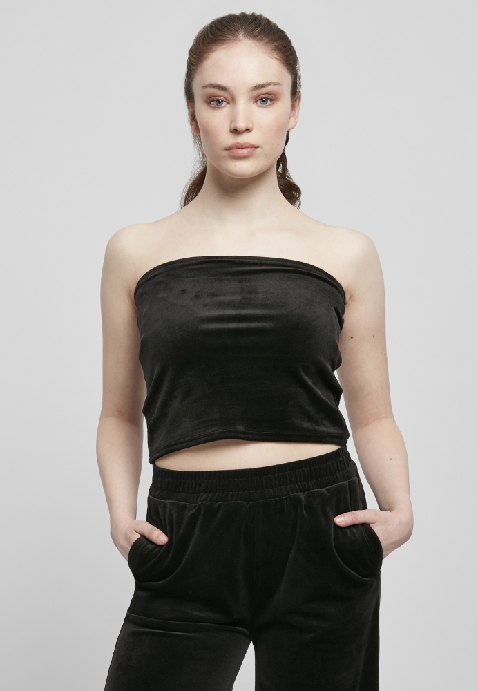 Short Velvet Tube Top dama Urban Classics