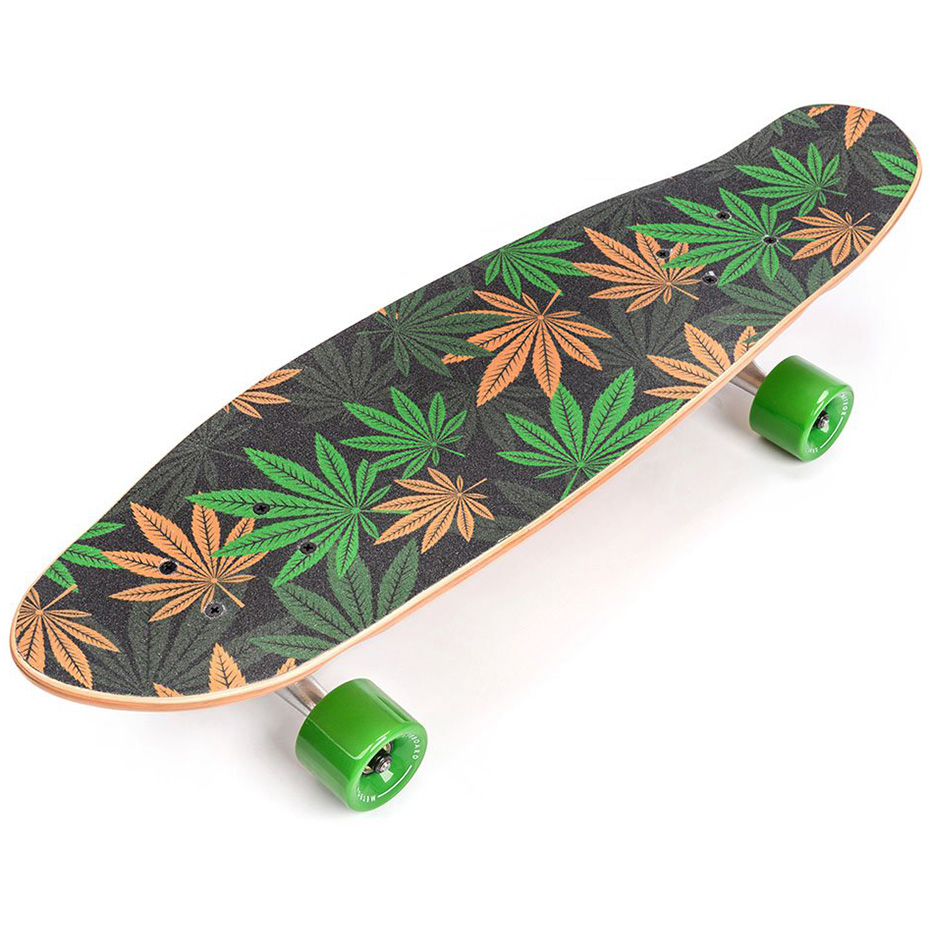 Skateboard Meteor Cannabis Green-Brown-Orange 22595