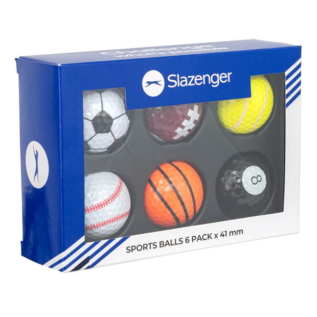 Slazenger Ballset 6Pkxmas 61 GOLF GIFT SPORTS BALLSET 6 PACK