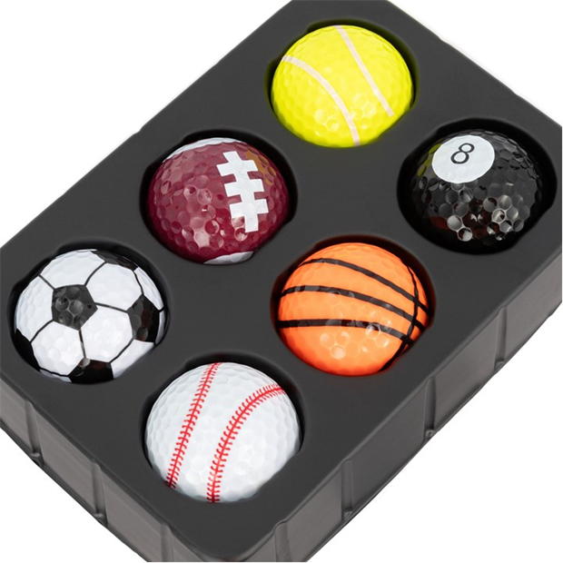 Slazenger Ballset 6Pkxmas 61 GOLF GIFT SPORTS BALLSET 6 PACK