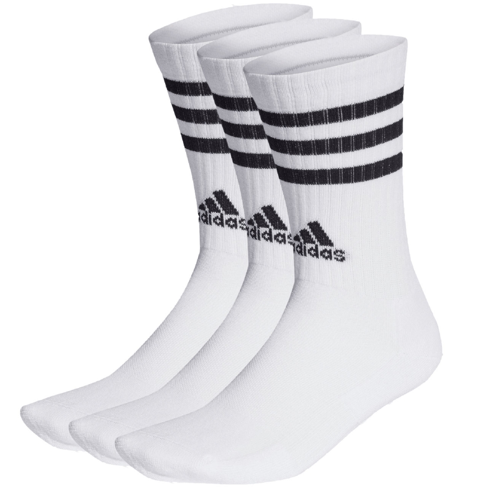 Soseta adidas 3-Stripes Cushioned Crew 3P white HT3458