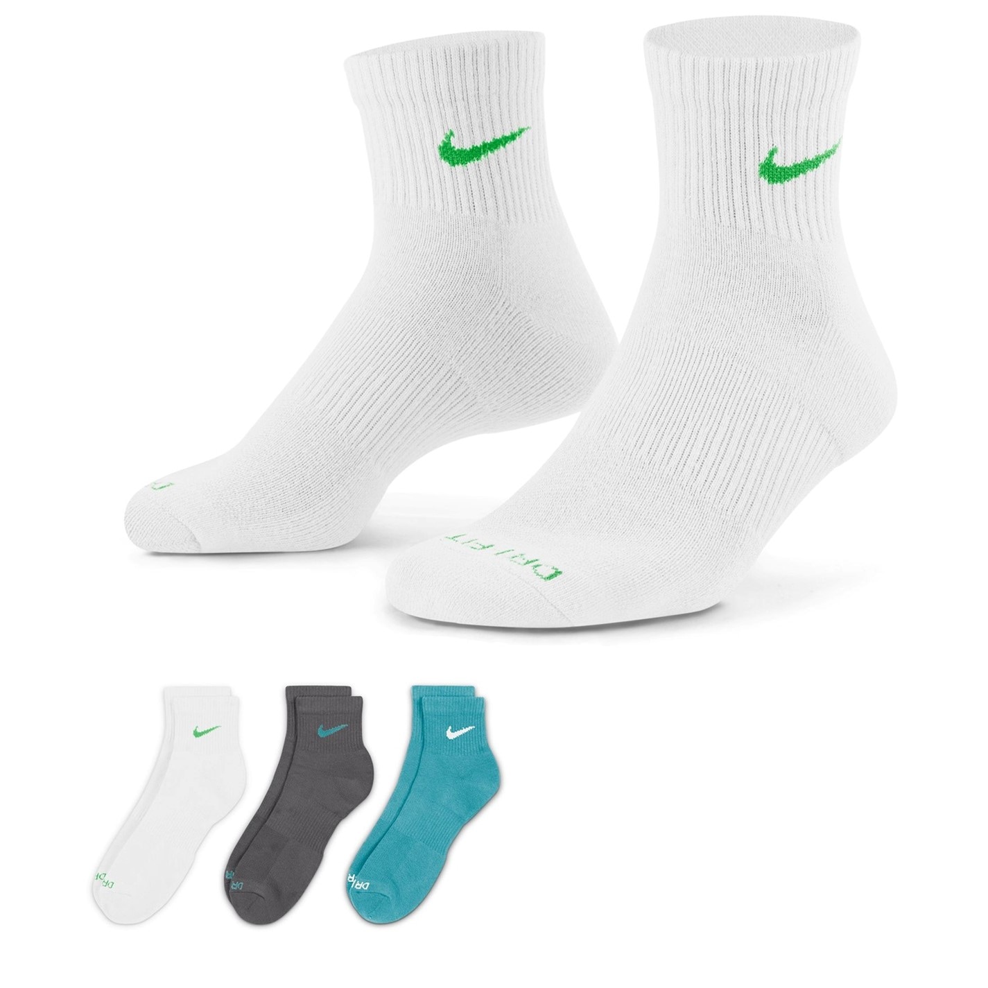 Soseta Nike Everyday Plus Cushioned Training Ankle (3 Pairs)