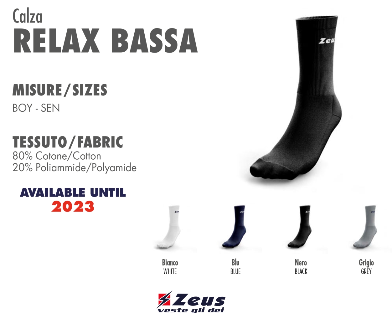 Sosete Relax BASSA Zeus gri bleumarin