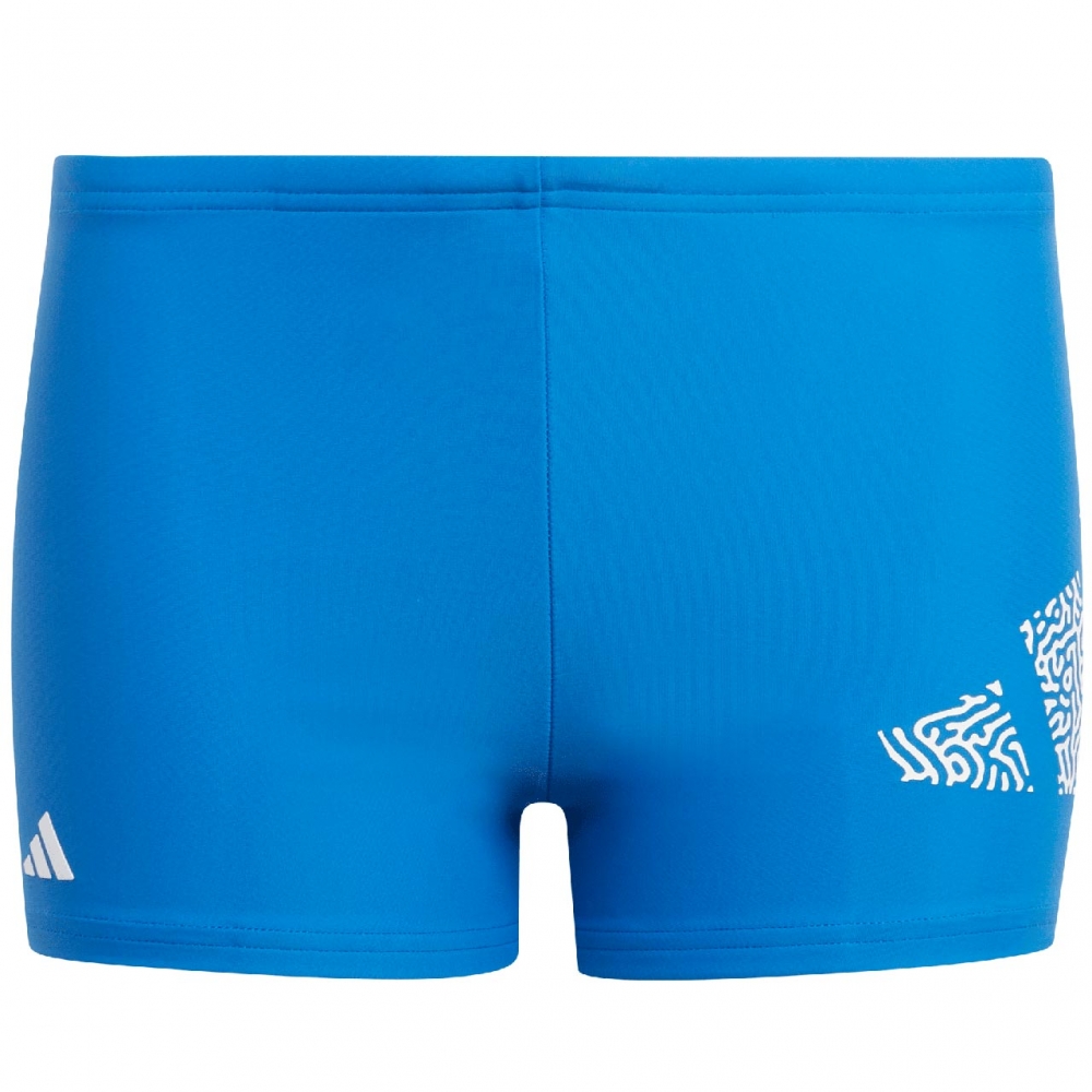 Spodenki kapielowe dla dzieci adidas 3 Bar Logo niebieskie IA5406