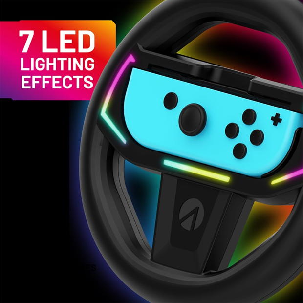 Stealth Joy-Con Light-Up Racing Wheel - Nintendo Switch & Switch OLED