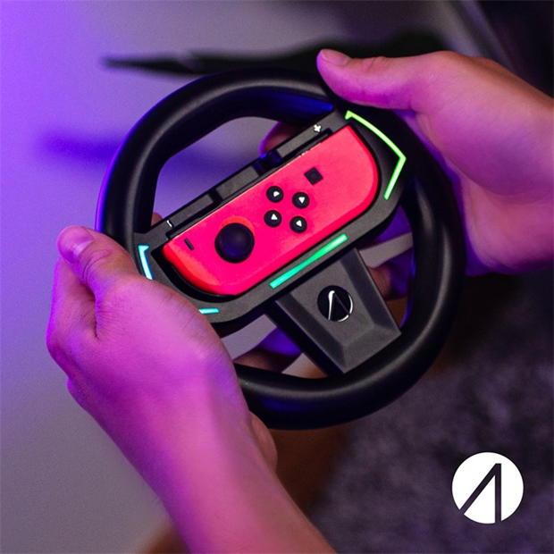 Stealth Joy-Con Light-Up Racing Wheel - Nintendo Switch & Switch OLED