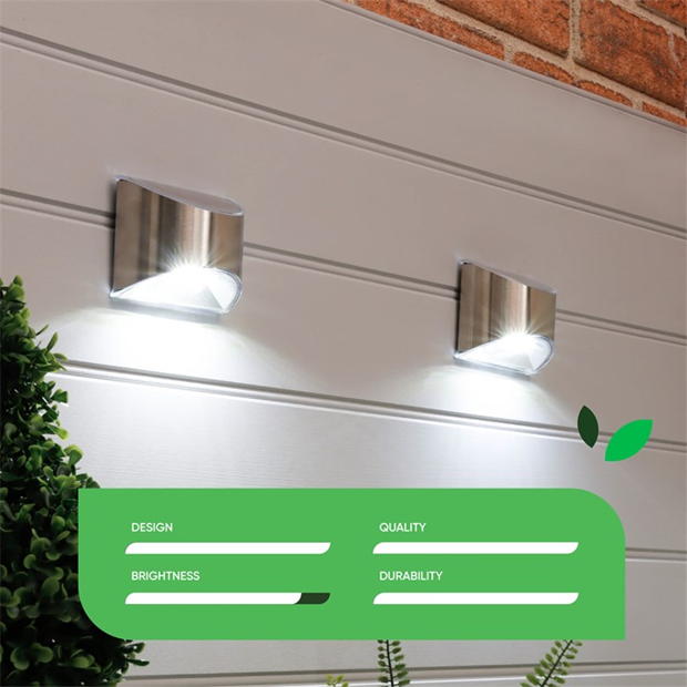 Streetwize Lucent Solar Fence Lights (Pack of 2)