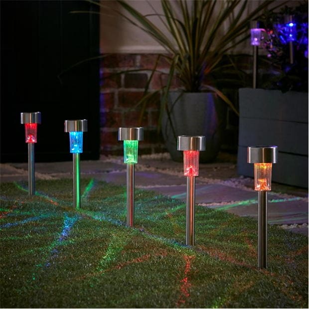 Studio Pack of 10 Colour Changing Solar Stake Lights