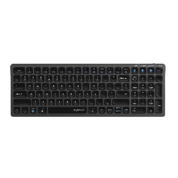 Styletech Silent Multi-Mode Bluetooth Wireless Mouse and Keyboard Bundle for PC & Mac - Black