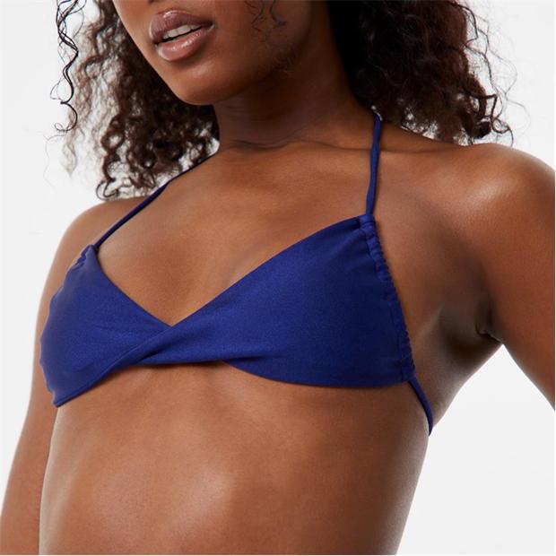 Jack Wills High Shine Twist Front Bikini Top