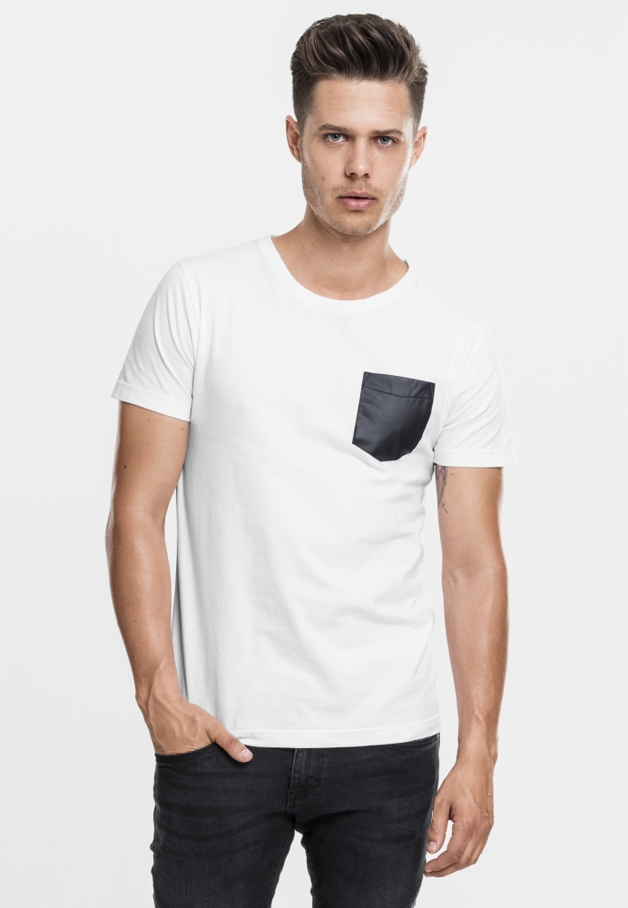 Tricou piele Imitation Pocket Urban Classics