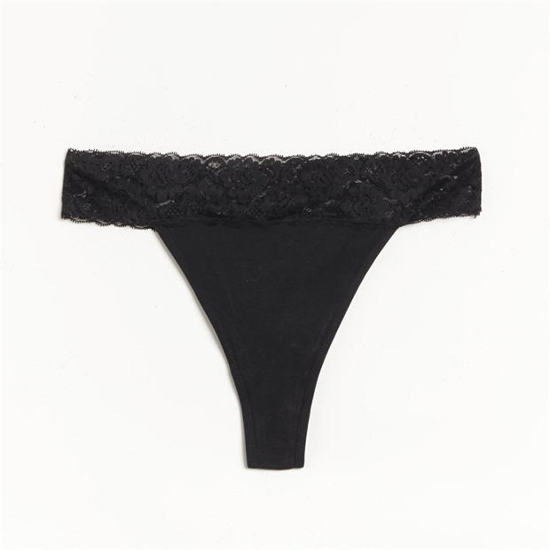 Studio 5 Pack Lace Trim Thong