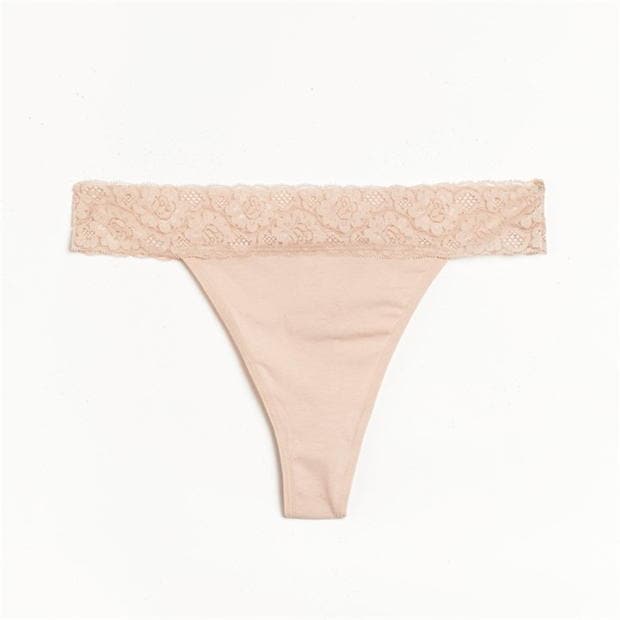 Studio 5 Pack Lace Trim Thong