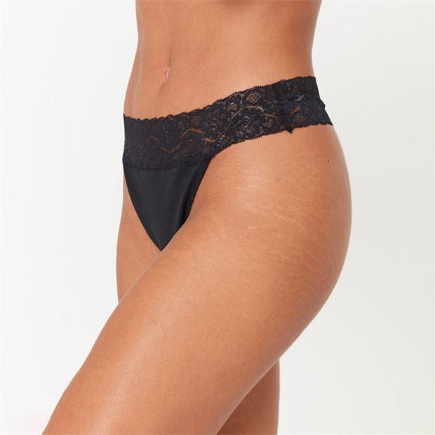 Studio 5 Pack Lace Trim Thong