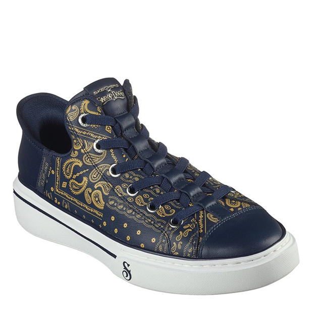 Pantof sport Skechers Paisley Print piele Mid-Top Lace Slip On barbat