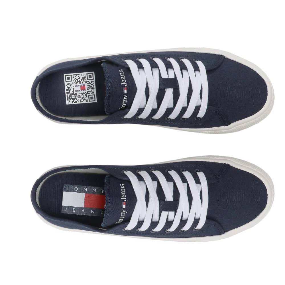 Tenisi femei tommy hilfiger low cut canvas bleumarin