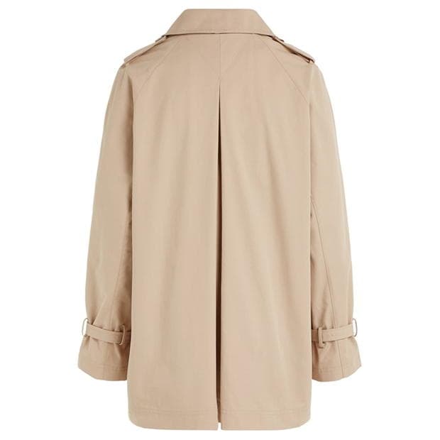 Tommy Hilfiger PEACHED COTTON SHORT TRENCH