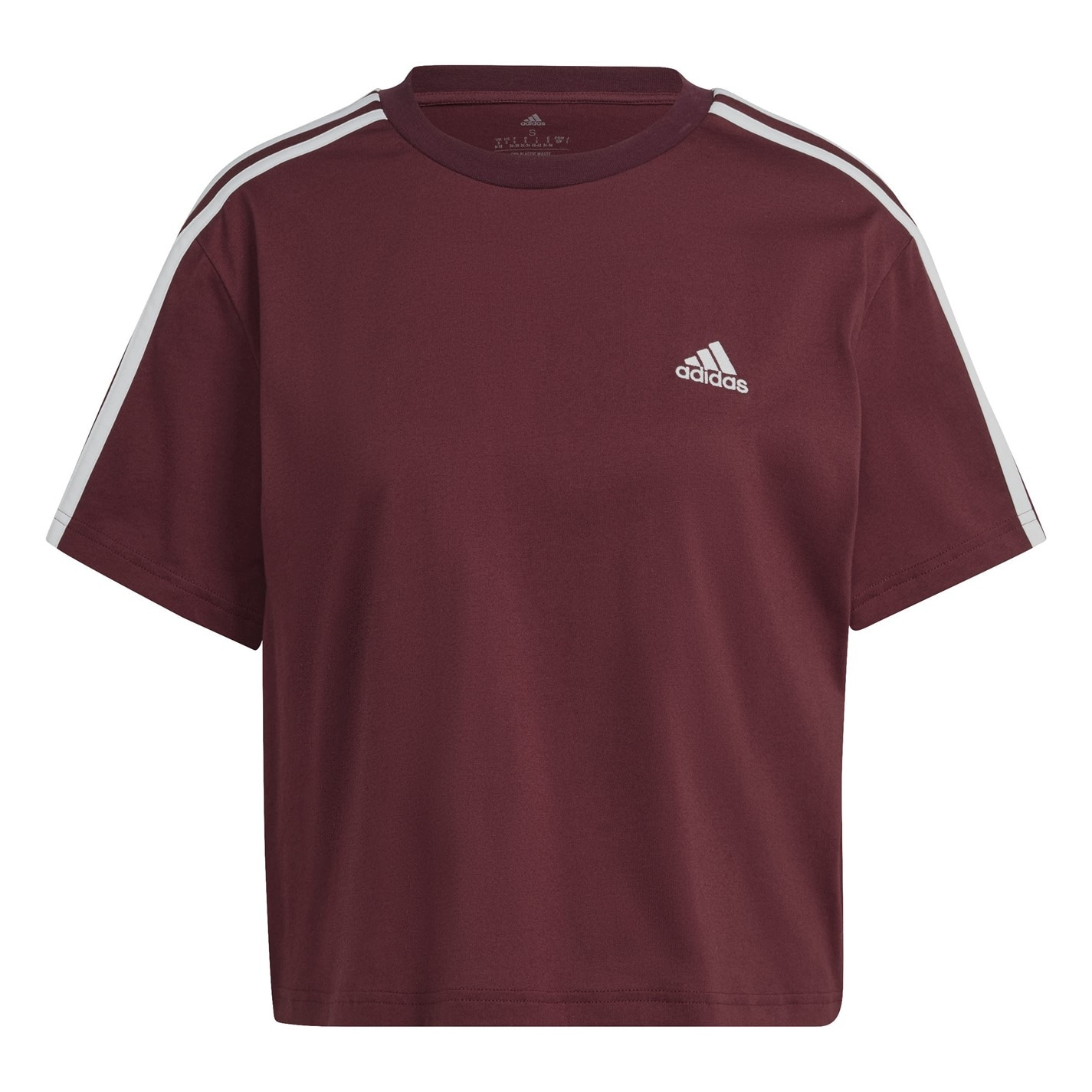 adidas Essentials 3-Stripes Single Jersey Crop Top dama