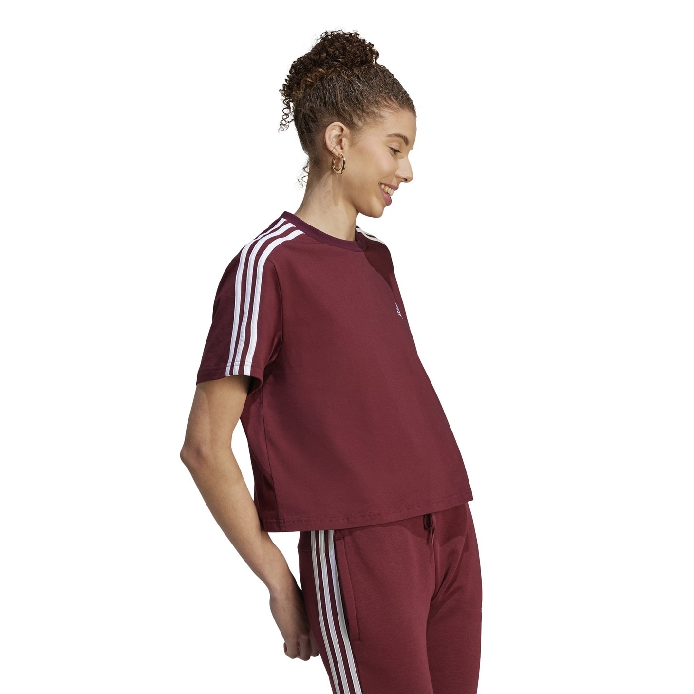 adidas Essentials 3-Stripes Single Jersey Crop Top dama