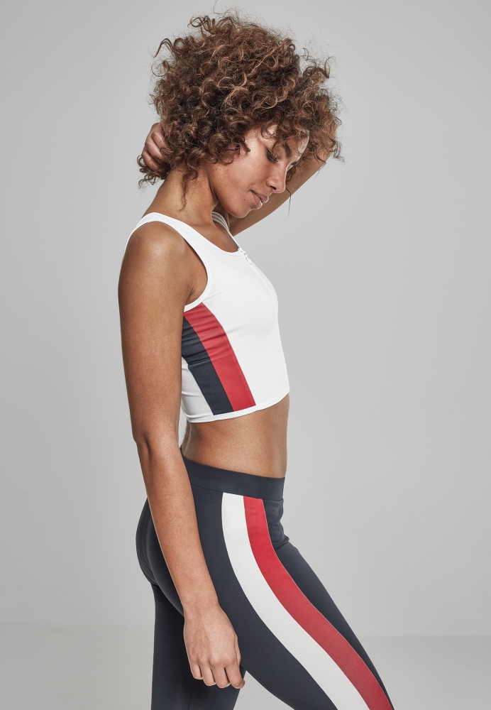 Side Stripe Cropped Zip Top dama Urban Classics