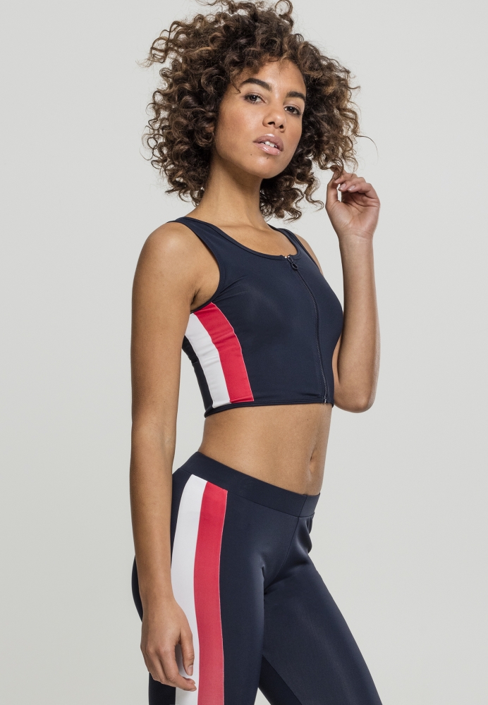 Side Stripe Cropped Zip Top dama Urban Classics