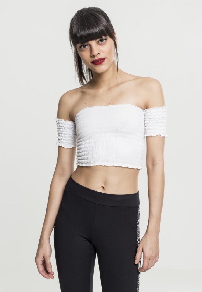 Cropped Cold Shoulder Smoke Top dama Urban Classics