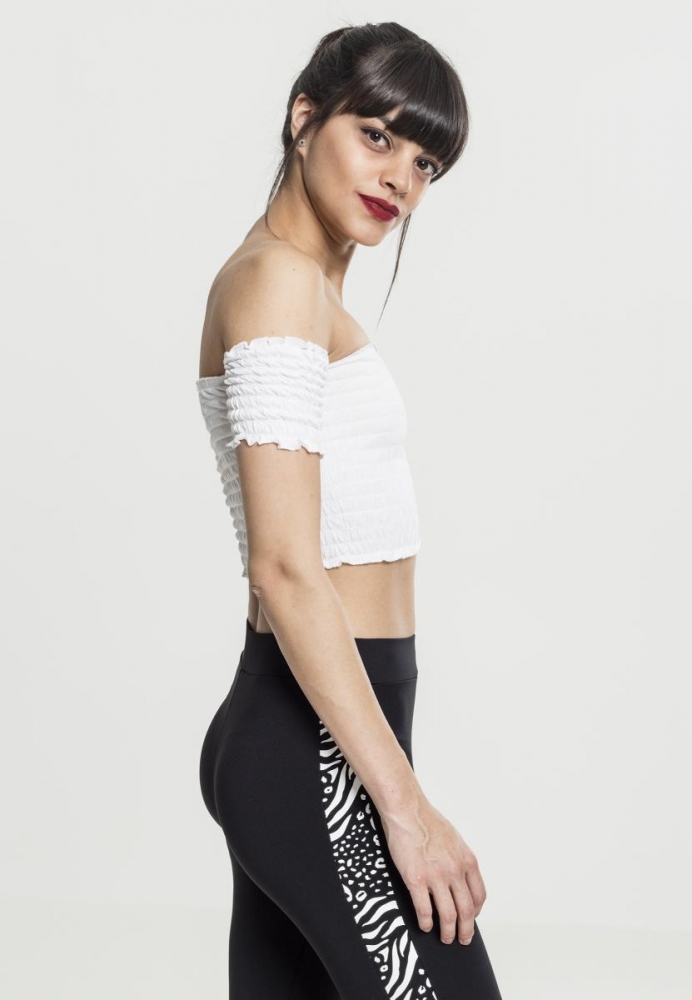 Cropped Cold Shoulder Smoke Top dama Urban Classics