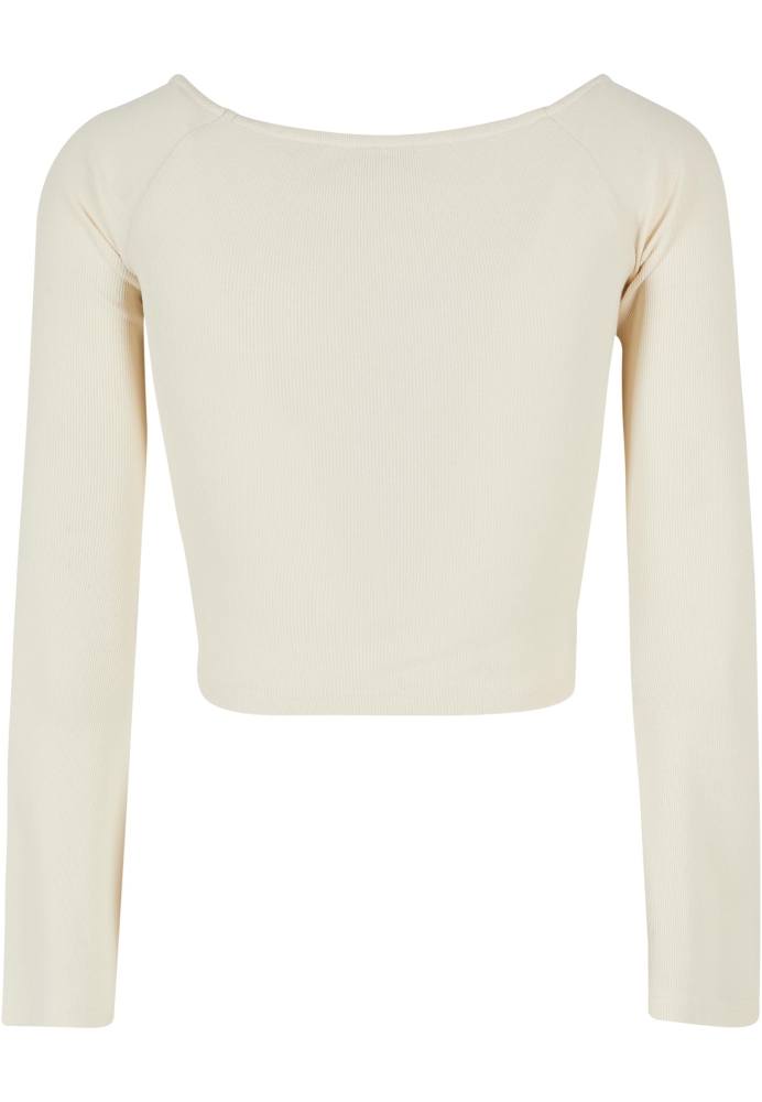 Short Rib Wide V-Neck Longsleeve dama Urban Classics