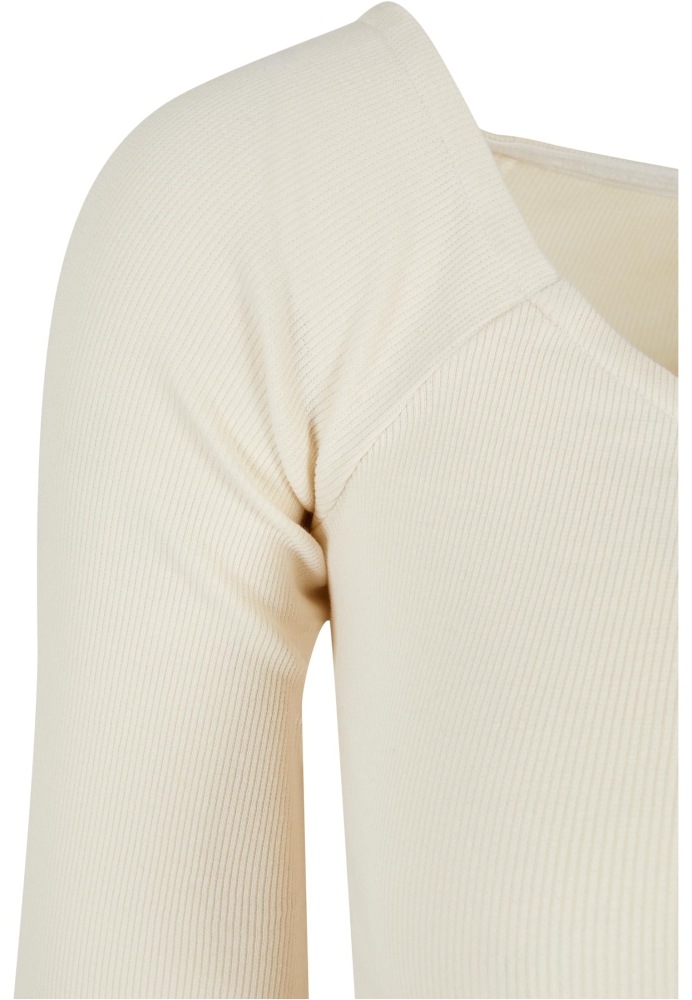 Short Rib Wide V-Neck Longsleeve dama Urban Classics