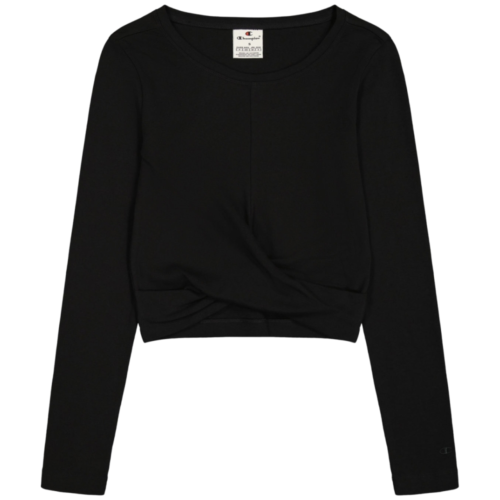 Camasa Champion 's T- Champion Crewneck Croptop Black 117435 KK001 dama