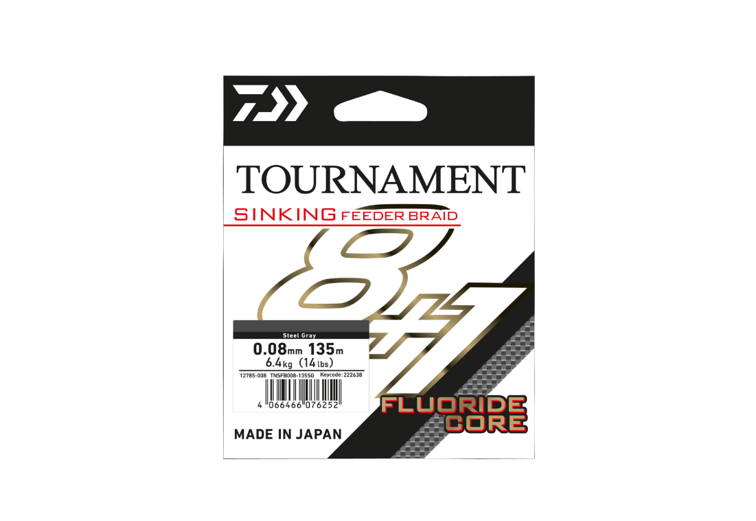 TOURNAMENT SINKING FEEDER BRAID 8+1 014MM 135M GRI DAIWA