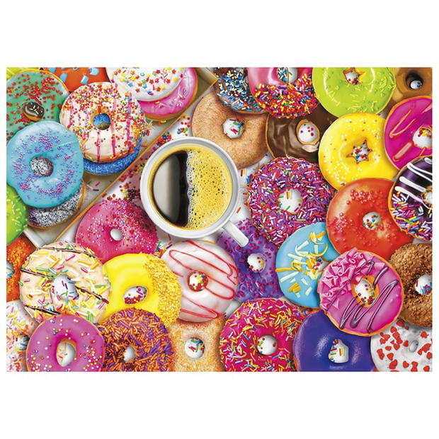 Toylife Coffee and Doughnuts 1000 Piece Jigsaw puzzle