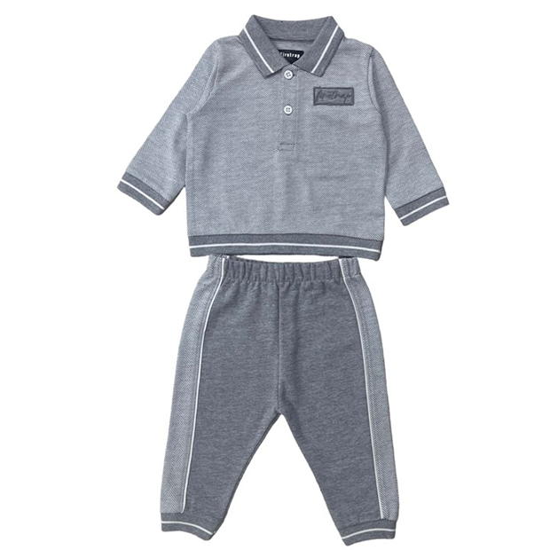 Firetrap Herringbone Polo & Jogger Set baietel