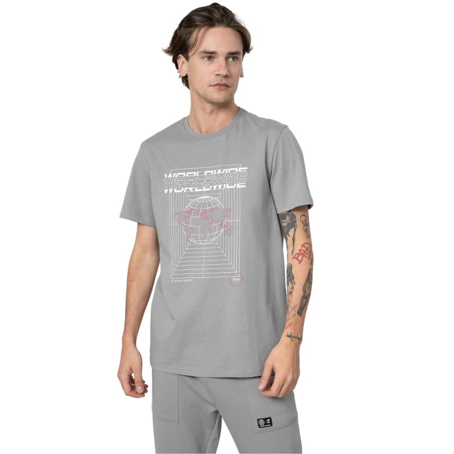 Camasa Men's T- 4F medium gray H4Z22 TSM029 24S