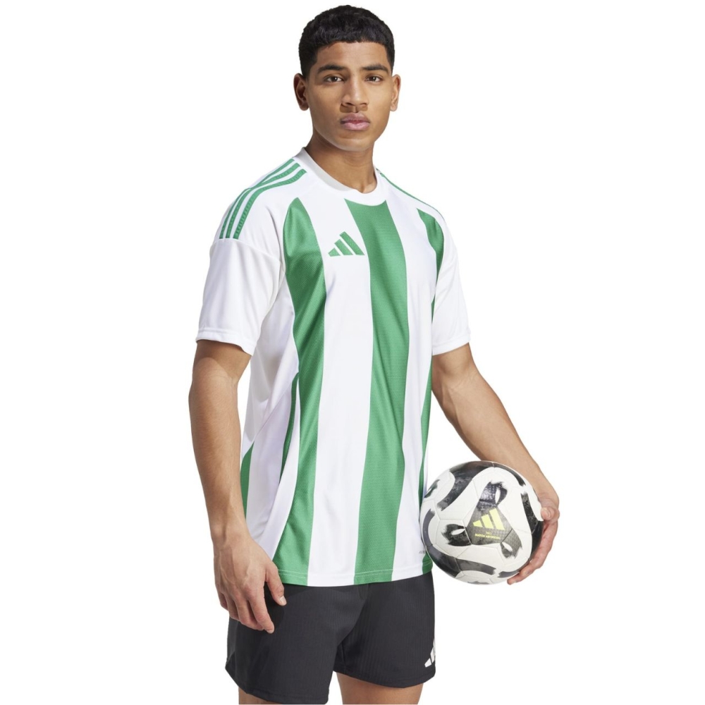 Camasa Men's T- adidas Striped 24 Jersey white-green IW2148