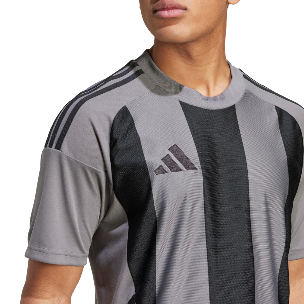 Camasa adidas Striped 24 Jersey Men's T- Gray-Black IW2145