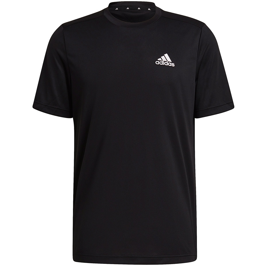 Koszulka męska adidas D2M Plain czarna GM2090