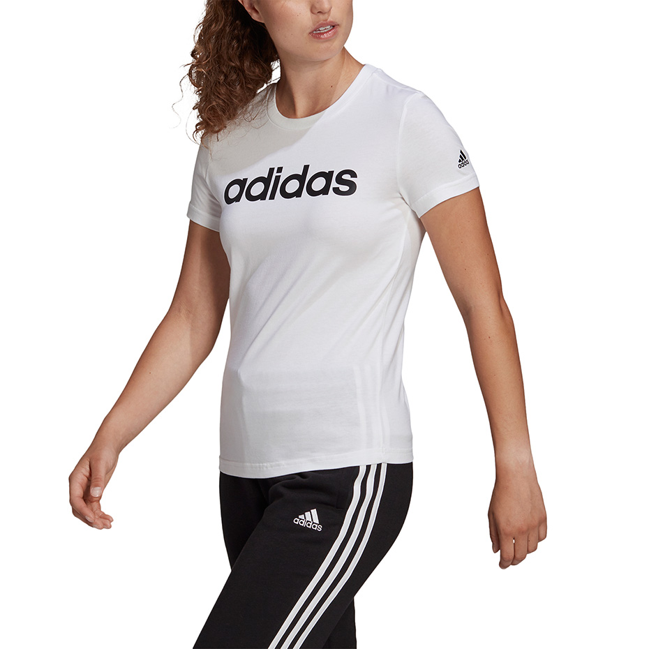 Koszulka damska adidas Essentials Linear biała GL0768