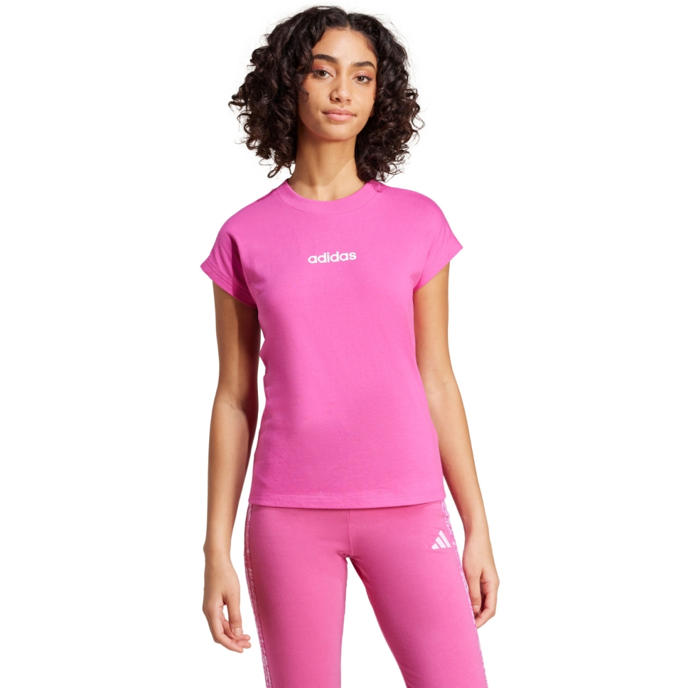 Camasa 's adidas Essentials Linear Cotton pink T- JC8240 dama