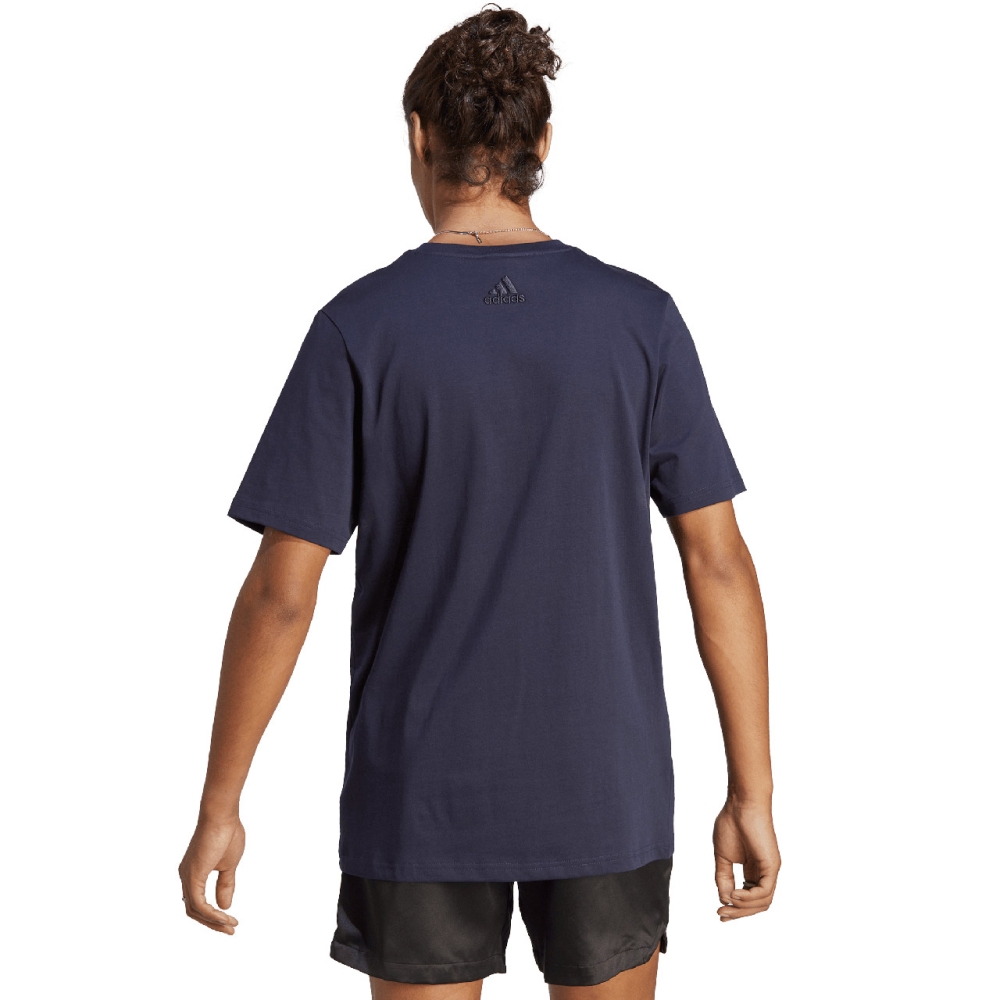 Tricou Camasa Men's adidas T- Essentials Single Jersey 3-Stripes navy blue IC9348