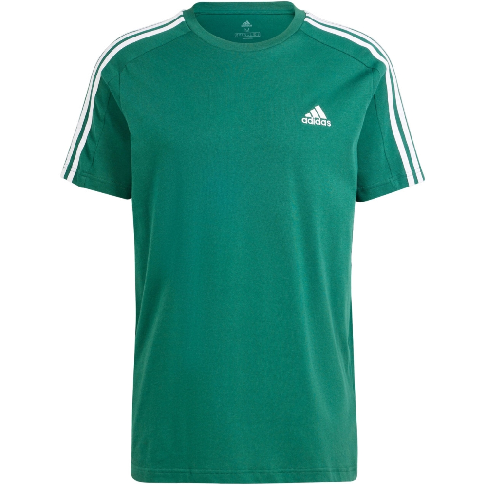 Camasa Men's T- adidas Essentials Single Jersey 3-Stripes green IS1333